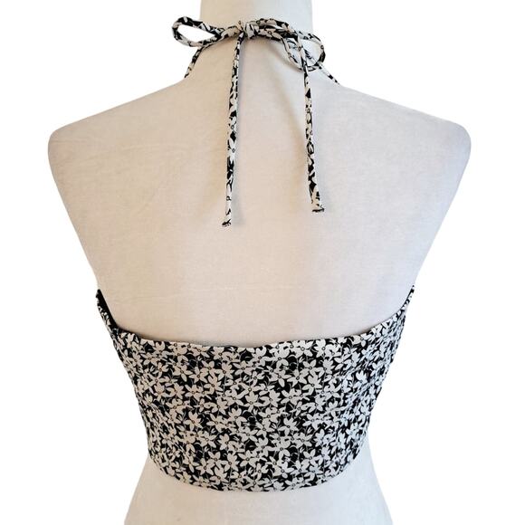 Bar III Sofia Richie Satin Ditsy Print Bralette - Picture 7 of 9